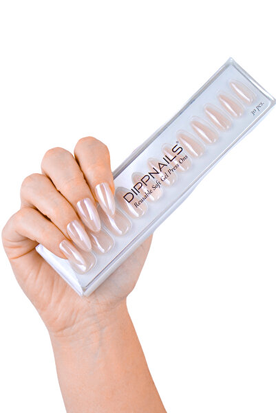 Dippnails Glazed Rose Pearl Jel Takma Tırnak Tekrar Kullanılabilir Uzun Badem...