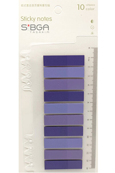 sibga tasarım Şeffaf Mor Eflatun Renkler Postit Post-it Post It. Kitap Ayracı Ayraç Postit Sticker Not Kağıdı