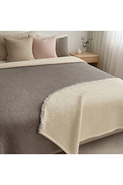 Tasarım Hb&Victory Muslin 6 Layer Anthracite Single Quilt 170X260 Cm.