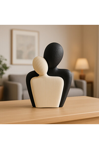 Dekor Sen Ve Ben Minimalist Sarılma Figürü Atif Obje (9X14 CM)