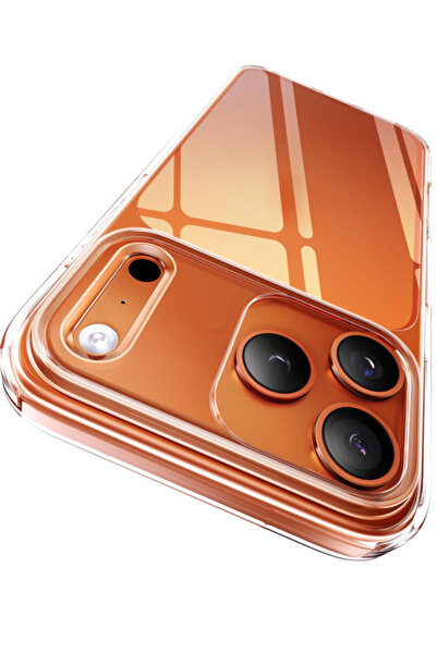 Fibaks iPhone 17 Pro Kılıf Renksiz Şeffaf Kamera Korumalı Yumuşak Darbe Emici Ince Esnek Silikon Kapak