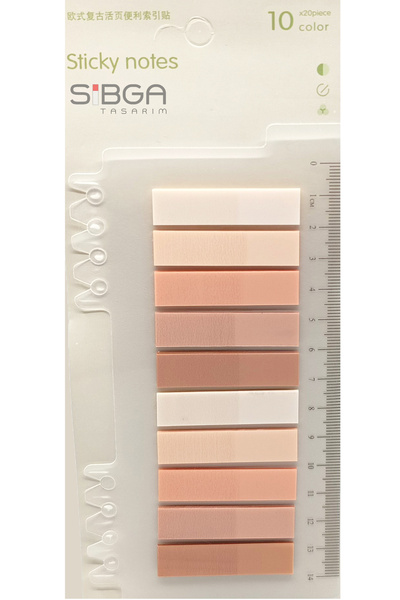 sibga tasarım Şeffaf Yavruğazı Renkli Postit Post-it Post It. Kitap Ayracı Ay...