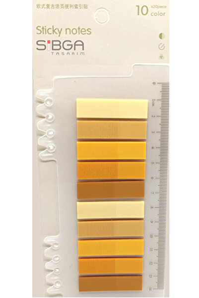 sibga tasarım Şeffaf Sarı Tonlar Postit Post-it Post It. Kitap Ayracı Ayraç Postit Sticker Not Kağıdı 200 Yaprak