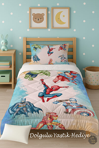 Talia Home Односпальний дитячий ковдра з малюнком супергероїв Marvel