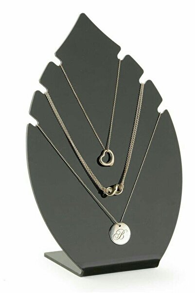 VENON Metal Leaf 25 cm Black Yellow Patina Jewelry Hanger Necklace Hanger Jewelry Stand Organizer