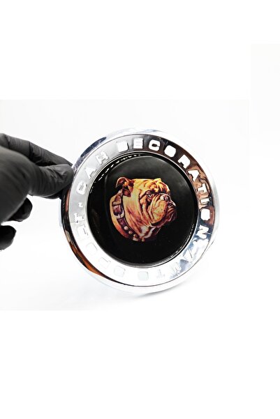 BsElektronik تصميم بولدوج مطلي بالكروم خاص بالملصقات، شارة كبيرة الحجم 15 سم