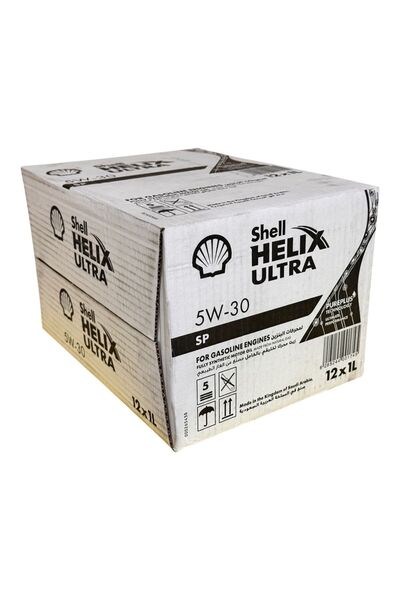 SHELL زيت شل Helix Ultra SP 5W30 dexos1 Gen3 – كرتون (12عبوة ×1 لتر ) / صنع بالمملكة العربية السعودية