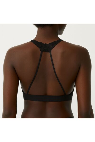 DEEP SECRET Black Back Detail Bralet Ds200457Br