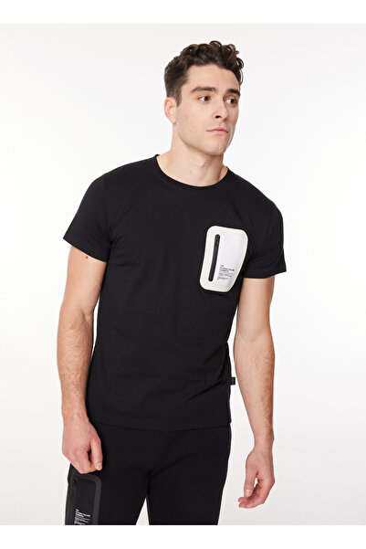Ko Samui Bisiklet Yaka Baskılı Siyah - Beyaz Erkek T-Shirt MTT G511 REPOCKET_...