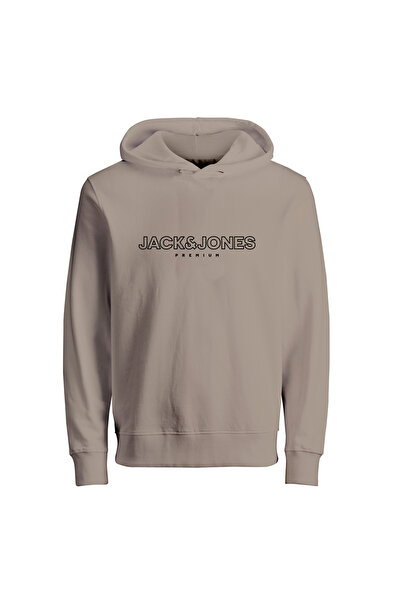 Jack & Jones Kapüşon Yaka Gri Erkek Sweatshırt JPRBLAJASON BRANDING SWEAT HOOD