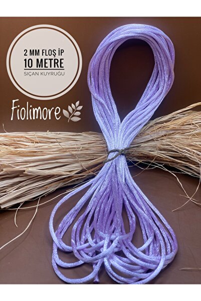 Fiolimore Floş Ip Lila Renk (SIÇAN KUYRUĞU) 2 Mm 10 Metre Takı Bileklik Ipi