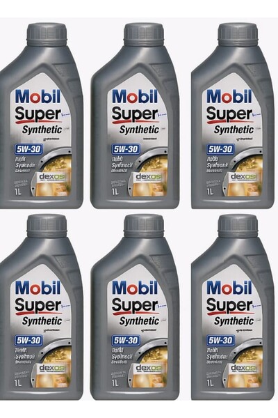 Mobil زيت محرك موبيل سوبر سينثيتك 5w30 – ( 6 عبوات * ١لتر ) تخليقي بالكامل - صنع بالمملكة العربية السعودية
