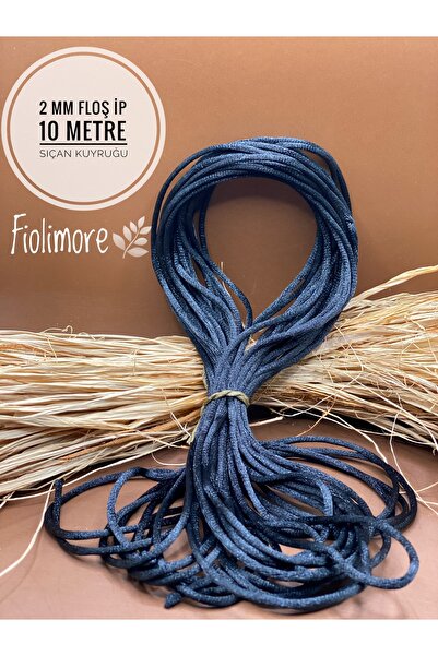 Fiolimore Floş Ip Siyah (SIÇAN KUYRUĞU) 2 Mm 10 Metre Takı Bileklik Ipi