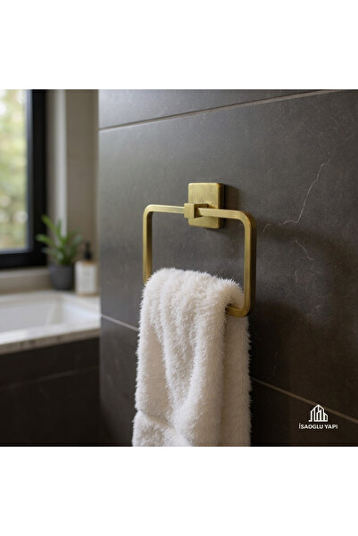 İSAOĞLU YAPI Mat Gold Havluluk Antik Gold Kare Havluluk Pirinç Malzeme Antik ...