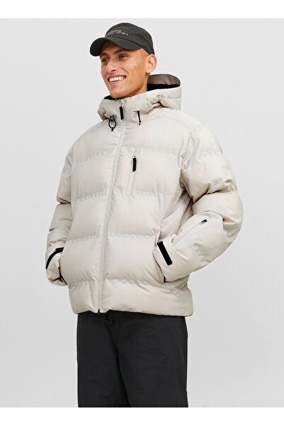 Jack & Jones Κρεμ ανδρικό παλτό 12238998 _JCOSWEEP PUFFER SN