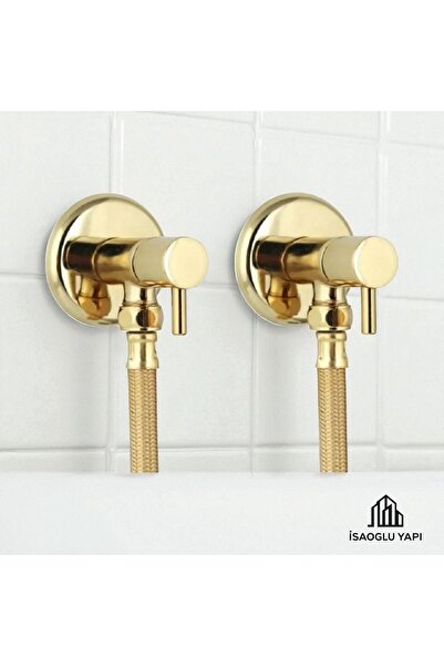 İSAOĞLU YAPI Gold Taharet Muslukları Hortumlar Dahil Gold Komple Set Altın Ta...