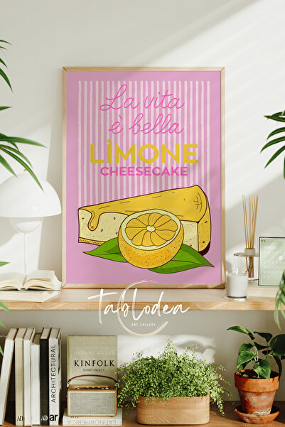 tablodea Limon Cheesecake Poster înrămat în stil Pinterest Pictură TD Pictură...