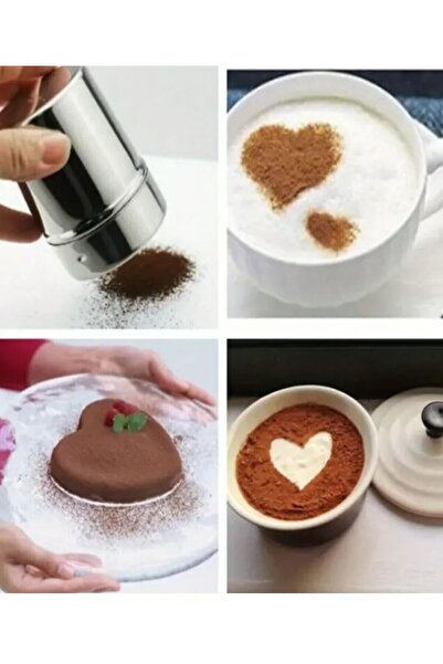 SyaMAG Metallic Container with Sieve for Powdered Sugar, Diameter 7 cm, Height 9.5 cm