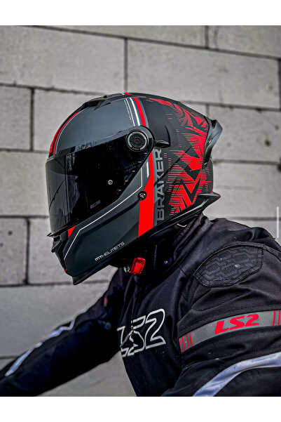 MT Helmets Braker Sv charm kask (şeffaf vizörlü) biçimde gönderilecektir