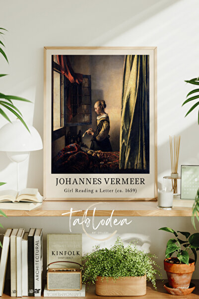 tablodea Tablou vintage Johannes Vermeer, Poster vintage înrămat, Pictură vin...