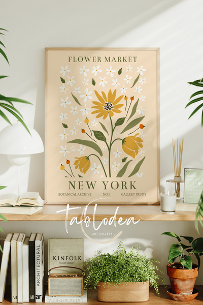 tablodea Tablou Piața de Flori New York, Poster Încadrat Piața de Flori, Tabl...