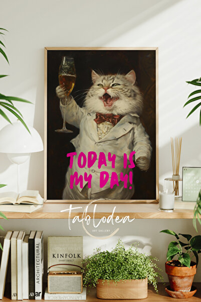 tablodea Cat Pop Art Vintage Tablo, Cat Pop Art Vintage Çerçeveli Poster, Kedili Pinterest Tablo