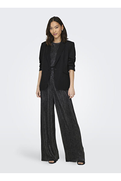 ONLY Siyah Kadın Blazer ONLVIVIAN L/S GLIT PINSTRIPE BLAZER