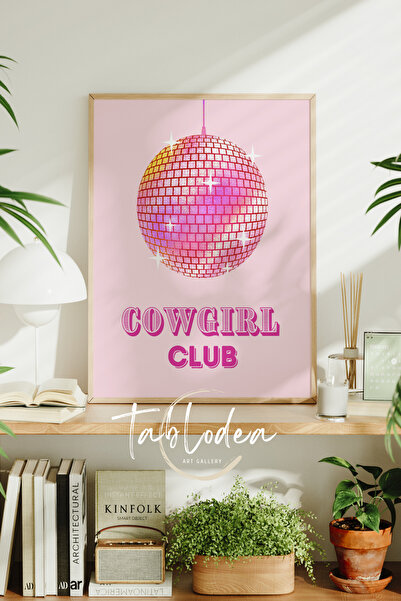tablodea Tablou Cow Girl Club, Poster înrămat retro, Tablou Cow Girl Pinteres...