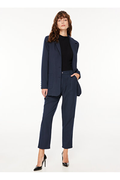 Fabrika Boyfriend Lacivert - Beyaz Kadın Blazer F3WL-CKT3