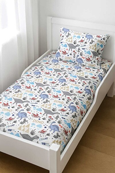 Bebek Özel Pamuklu Bebek Ve Çocuk Lastikli Çarşaf Ve Yastık Kılıfı 80x160 Din...