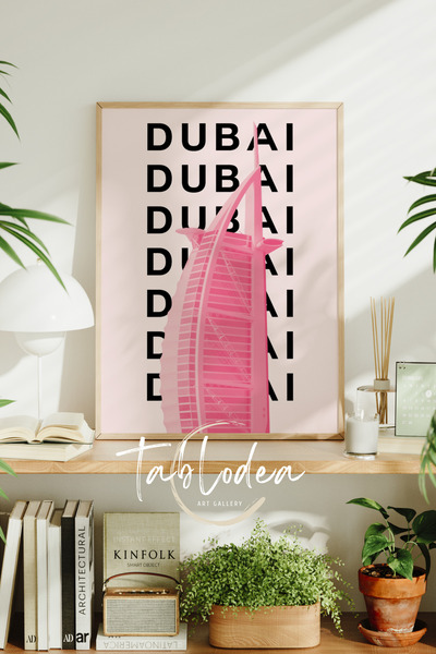 tablodea Tablou decorativ cu poster înrămat Dubai, Poster înrămat modern Duba...