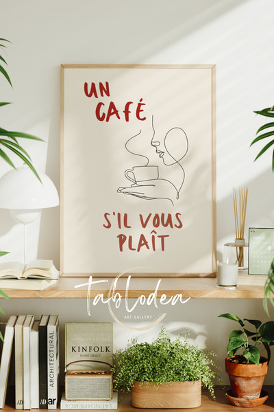 tablodea Kahve Köşesi Minimalist Çerçeveli Poster Tablo, Coffee Pinterest Tab...