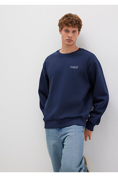 Mavi Logo Baskılı Lacivert Sweatshirt 0S10379-70488