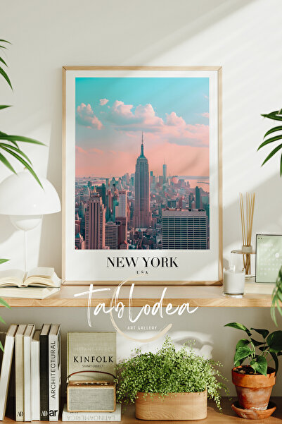 tablodea Μοντέρνα ζωγραφική με πλαίσιο Νέας Υόρκης, Πλαισιωμένη αφίσα με θέμα...