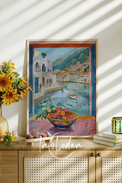 tablodea Modern Manzaralı Renkli Tablo, Modern Çerçeveli Poster, Retro Tablo, Manzaralı Pinterest Tablo