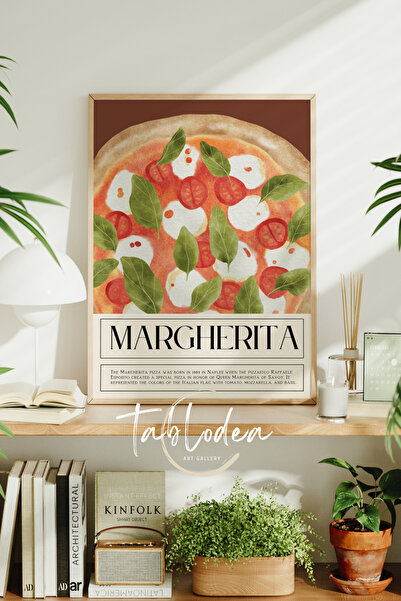 tablodea Uramljeni poster sa motivom Margherita pice sa tekstom, moderna deko...