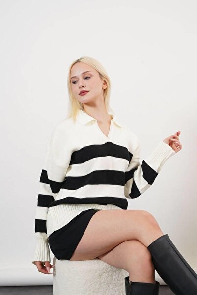 Pafi Moda Hanorac alb cu dungi Justo de înaltă calitate pentru femei