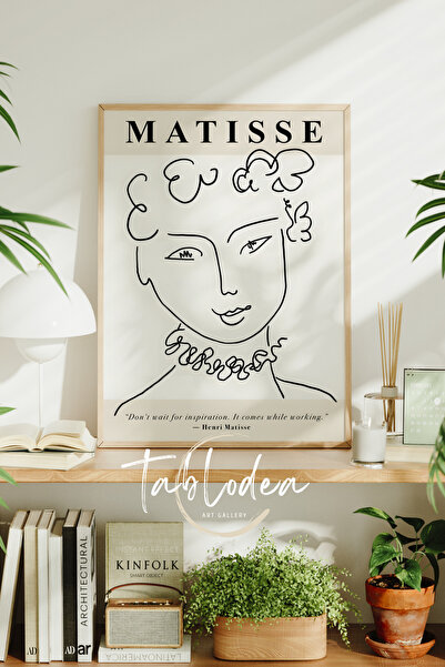 tablodea Matisse uokvirena slika na posteru, boemska slika, minimalistička sl...