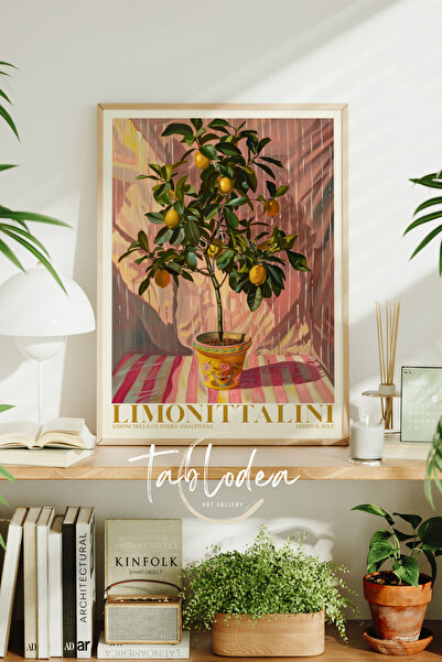 tablodea Tablou Pinterest cu pomul de lămâie, Tablou de bucătărie boemă înrăm...