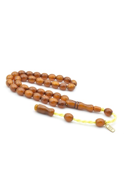 Murty99 Mărgele de rugăciune din chihlimbar galben, cu lungimea încheieturii ...