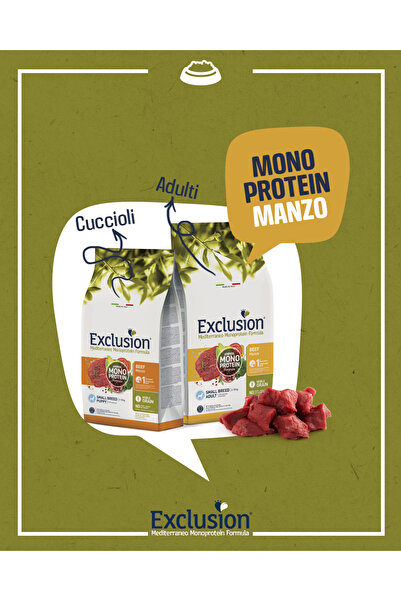 Exclusion Düşük Tahıllı Monoprotein Sığır Etli ve Narlı Küçük Irk Yavru Köpek Maması 7 kg