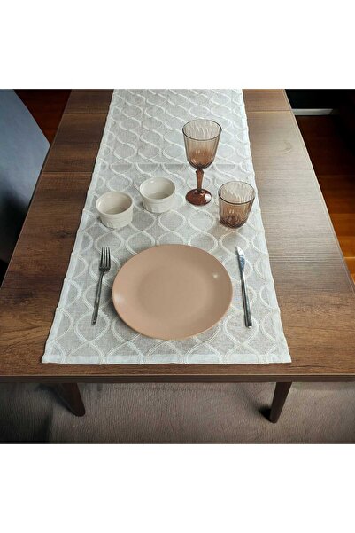 PİKKO HOME Базовий поліестер-бавовняний бігунок - 47*134 см з вишитим візерунком