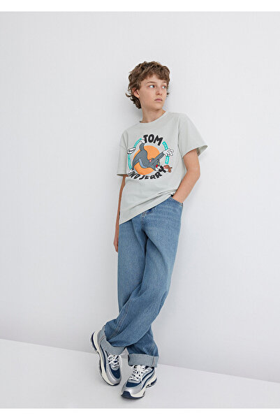 Mavi Tom and Jerry εμπριμέ γκρι μπλουζάκι Loose Fit / Loose Relaxed Fit 6610291-80618