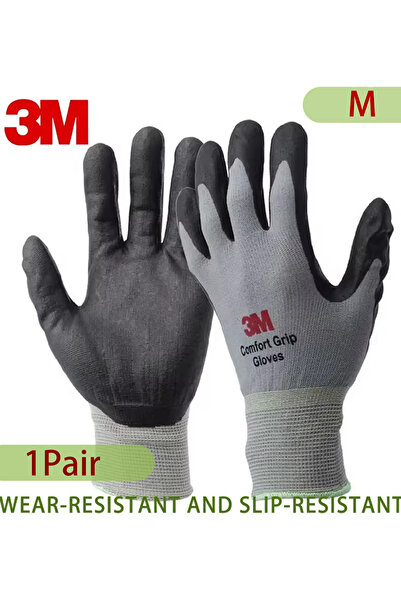 Choice قفازات عمل M 3M مريحة ومقاومة للتآكل ومقاومة للانزلاق وقفازات أمان مضادة للعمالة من النتريل.