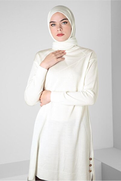 Alvina THROAT COLLAR STRICK TUNIC 44009