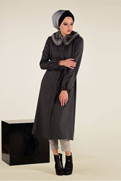 Alvina Штучне хутро з коміром і поясом 9768