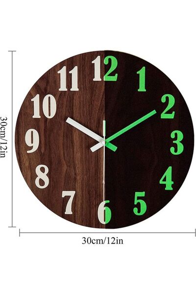 fulina Wall Clock,12'' Silent Non-Ticking Round Classroom Clock,Battery Operated Round,Easy to Read
