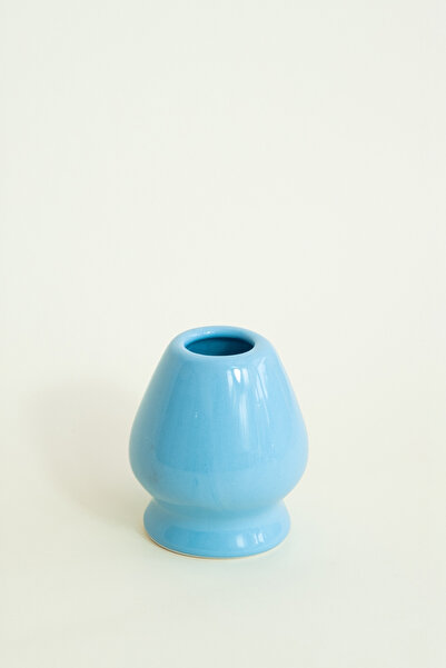 Beige & Stone Ceramic Bright Blue Matcha Whisk Holder
