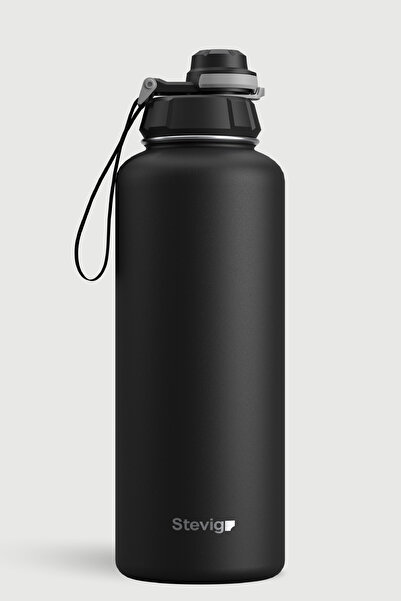 Stevig 1 Hand Leak-Proof Steel Thermos 1500 ml Black St-235