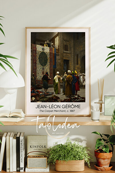 tablodea Jean Leon Gerome, comerciant în covoare, pictură cu poster înrămat, ...
